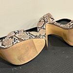 Nasty Gal Heels Brown Chunky Block Snakeskin size 7/40-excellent condition- Photo 7
