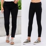Judy Blue Black High-Rise Boyfriend Jeans Slim Fit Size 32 Cuffed or Uncuffed Photo 1