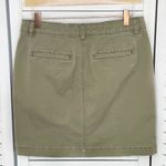 G.H. Bass Twill Utility Mini Pencil Skirt Khaki Green Size 2 Cotton Green Photo 1