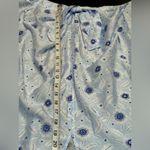 Loft Beach L Blue White Floral Faux Wrap Midi Skirt Tie Knot Photo 10