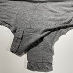 ZARA Knit Off The Shoulder Frill Long Sleeve Bodysuit Heather Grey Size Medium Photo 12