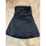 Hello Molly NEW Sz 8 Dame Un Best Black Mini Dress Satin Strappy Back Open Back Photo 1