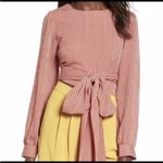 Chriselle X J.O.A Patina Stripe‎ Wrap Top S Orange Photo 2