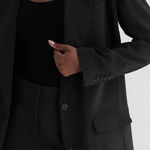 EXPRESS NEW $168  Oversized Boyfriend Blazer Women's Medium/Large Black Office Photo 0
