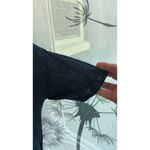 PureJill Top Med Blue Denim Fade Linen Blend Oversized Boho Whimsical Goth Chic Photo 6