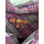 7 For All Mankind  Womens Small Purple Plaid Gauzy Button Down Laggenlook Photo 1