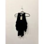 IRO Mya 3/4 Sleeve Cold Shoulder Lace Trim Blouse Top Black Women's Size 38 / 4 Photo 2