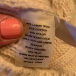 Ann Taylor  Lambs Wool Blend  Sweater White Cream Cableknit Soft women’s size M Photo 6