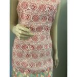 Esley  RED EMBROIDERED‎ SHEATH DRESS SZ SMALL Photo 3