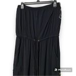 Derek Heart  size large black pants romper sleeveless tie waist line has pockets Photo 10