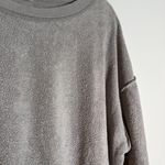 Free People  Kelly Crewneck Teddy Sherpa Grey sweatshirt Photo 2