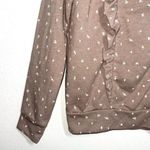 LC Lauren Conrad Sweatshirt Tan & Pink Floral Ruffle Girly NWT Photo 4