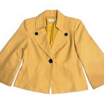 Evan Picone  Women's Blazer Jacket Size 10 Medium Sunflower Yellow Polyester Photo 0