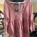 Simply Noelle Noelle Timeless Eyelet Button Top Photo 0