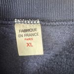 Vintage Paris France Embroidered Sweatshirt XL Blue Pullover Made in France Photo 2