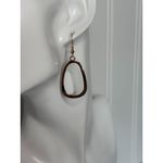 2 PC Rose Gold & Silver Tone Earrings Pink Photo 2