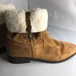 Maurice's Faux fur ankle boots Fold Over Women’s size 11 Tan Side Zipper EUC Photo 3