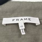 frame denim Frame Army‎ Green Linen Wrap Top XS Photo 3