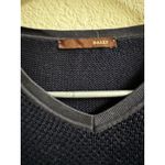 Vtg BALLY 100% Cotton Extra Fine Navy Blue Knit VNeck Sweater Jumper Unisex S 40 Photo 6