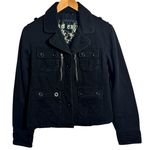 Big Chill Jacket Women L Black Military Chore Pocket Y2K Quilted Lined Cotton Size L Photo 0