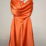 Hello Molly Orange Satin Tie Dress – XS Photo 0
