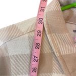 Sonoma  XL beige white plaid button down fleece shacket Photo 4