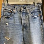 Levi's  501 High Rise Skinny Leg Button Fly Distressed Jeans Size 24 Photo 5
