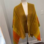 Cozy Mustard and Orange Knit Shawl Yellow Size undefined Photo 2