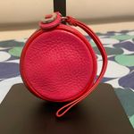Cole Haan Leather Round Wristlet/Coin Purse Red Photo 0