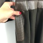 Rickie Freeman Teri Jon Sheath Dress Faux Leather Brown Size 4 Photo 10
