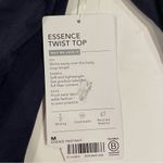 Athleta Essence Twist Top Women M Navy Blue Activewear Sporty Cropped Photo 6
