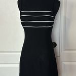 VTG BYER TOO BLACK MINI DRESS WHITE STRIPE CAMI Photo 0