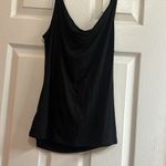 Chaser Cowl Neck Black Shimmer Tank Top Photo 5