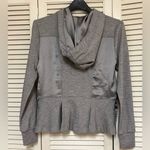 White House | Black Market  WKND Womens Gray Peplum Small Zip Hoodie & Pants NWT Photo 2