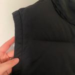 Ralph Lauren Vintage POLO  women’s black‎ leather zip button puffer down vest XL Photo 6