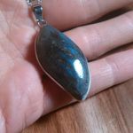 Malagasy Labradorite Stainless Steel Pendant Necklace Photo 9