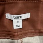 Bar III  Women's Light Brown Skinny Leg Faux Leather Dress Pants‎ Size 10 Photo 2