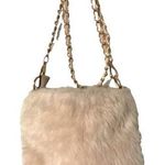 Charming Charlie Pink faux fur chain strap crossbody‎ bag barbiecore Photo 0