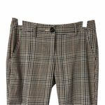 CAbi  Tailored Cuffed Slim Ankle Crop Pants #578 Brown Tan Plaid Women’s Size 4 Photo 4