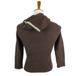 525 America Brown Lime Green Stripe Zip Hoodie Sweater Womens Size Small Photo 1