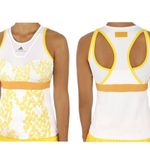 Adidas Stella McCartney Barricade Andrea Petkovic Yellow White Tennis Tank Top Photo 6