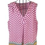 Violet+Claire Pink Mixed Print Boho Sleeveless Blouse Feminine Girly Gypsy Photo 0