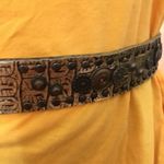 Vera Pelle  Authentic Leather Metal Stone Croc Belt Photo 1