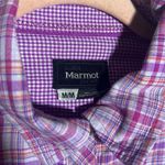 Marmot  Pink Purple‎ Plaid Button Down Top | Medium Photo 3