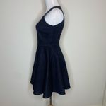 Gap  Dark  Denim Polka Dot Fit Flare Dress Sz 2 Photo 2