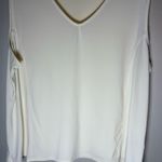 Avenue  Cream V-Neck Tank Top Photo 1