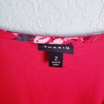 Torrid  Red Floral Gauze Lace Up Skater Mini Dress Photo 5