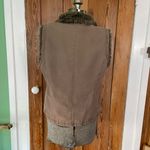 Tribal Reversible Faux Fur & Denim Vest in Chocolate Brown Photo 8