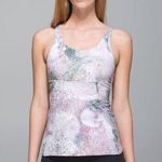 Lululemon Crossback Tank in Sugar Crush Multi / Silver Fox Shelf Bra Athletic 10 Photo 0