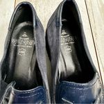 Navy Blue Leather Suede Brogue Tassel Slip On Loafers Preppy Academic Classic Black Size 6.5 Photo 1